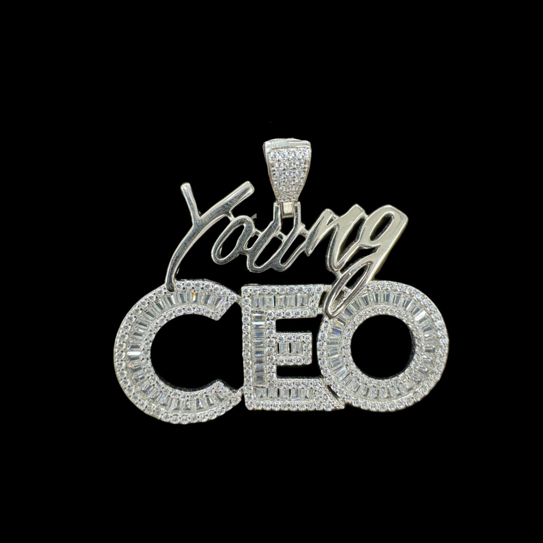 925 Sterling Cz Young CEO Pendant, Brand New