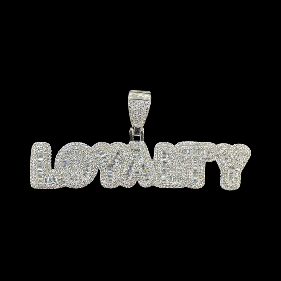 925 Sterling Silver Cz Loyalty Pendant, Brand New